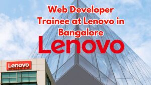 Web Developer Trainee at Lenovo