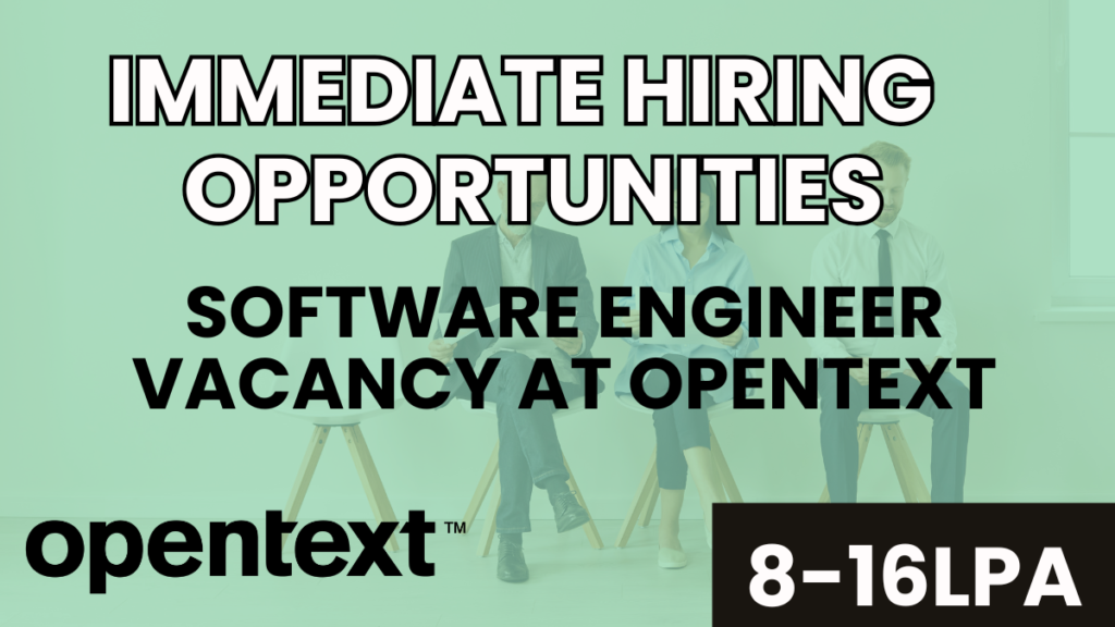 Join OpenText as a Software Engineer in Bangalore – Apply Now