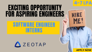 Exciting Software Engineer Internship opportunity at Zeotap