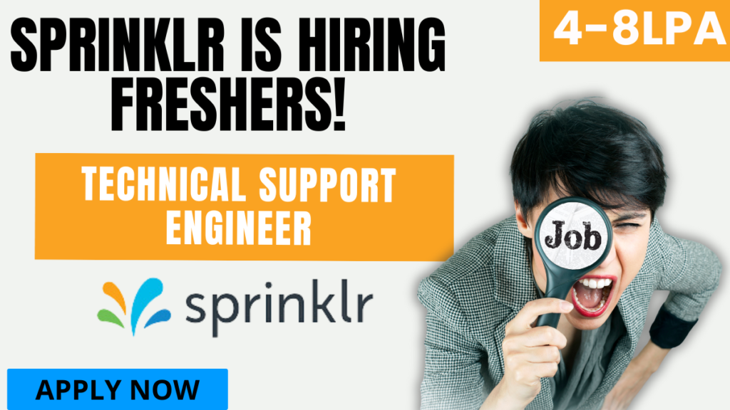 Sprinklr is hiring freshers